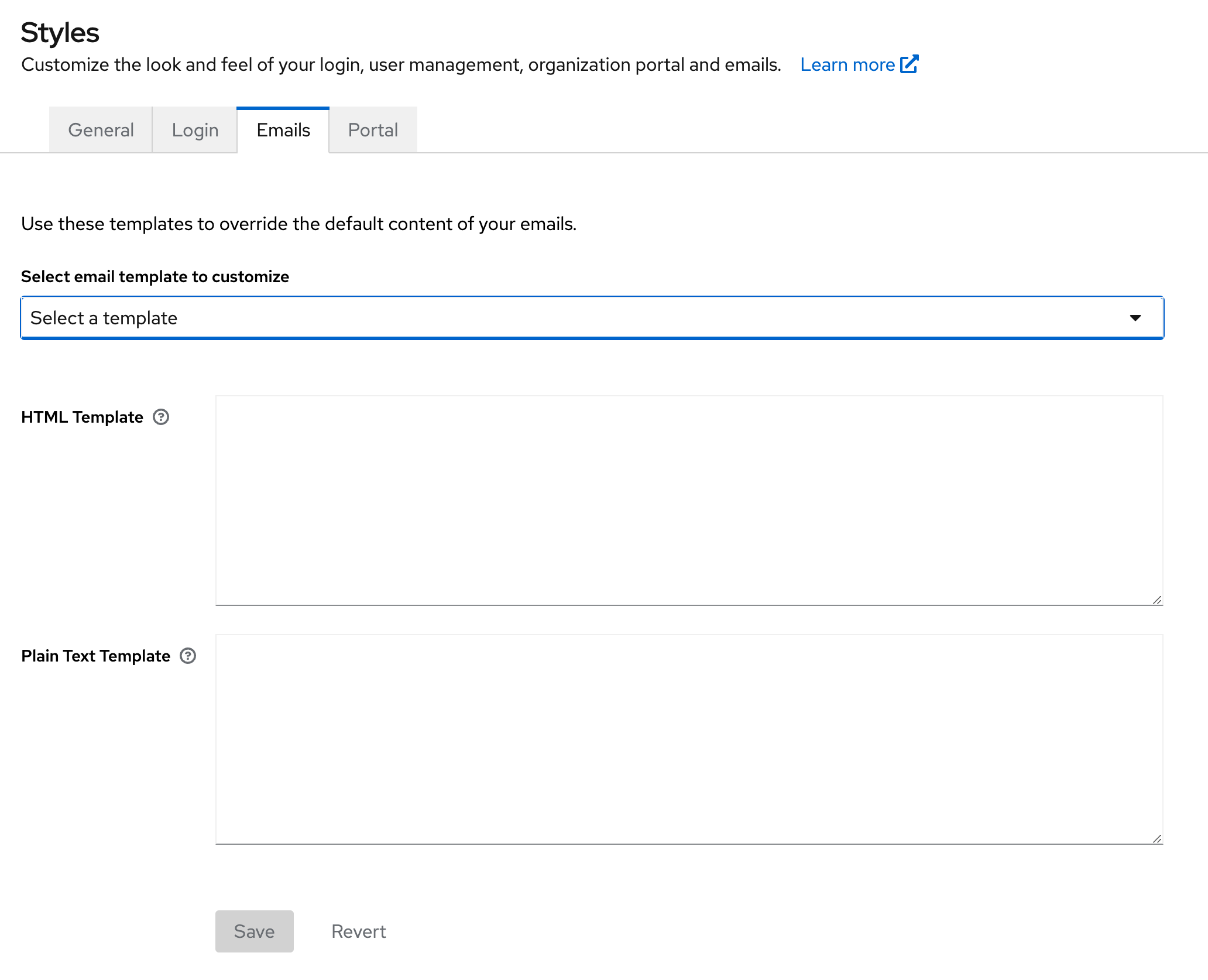 Customizing Email Template Example