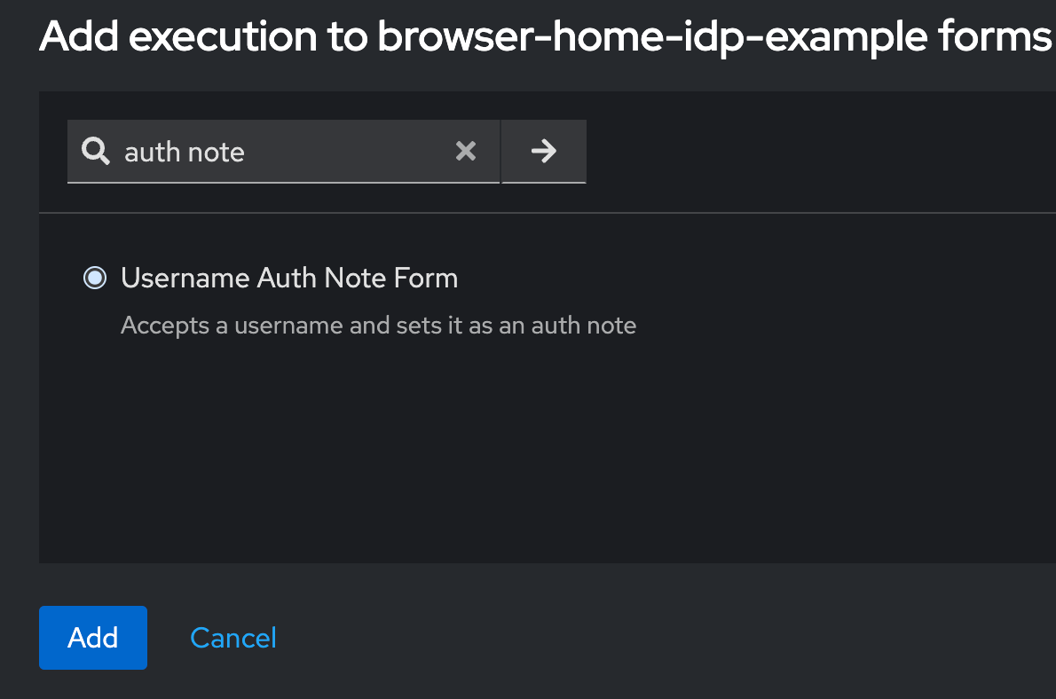 Username Auth Note Form