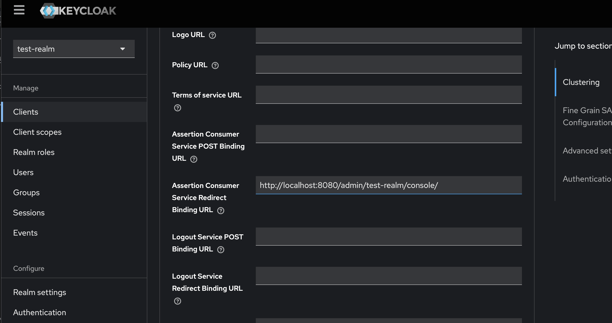 Client redirect binding