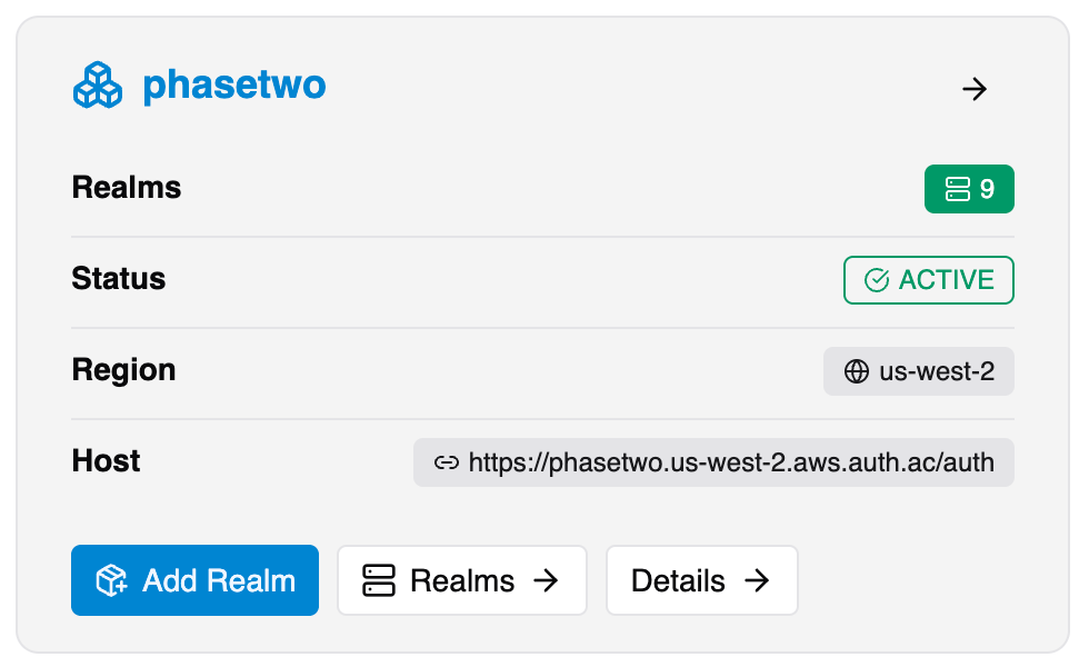 Keycloak Phase Two Dedicated Cluster Card